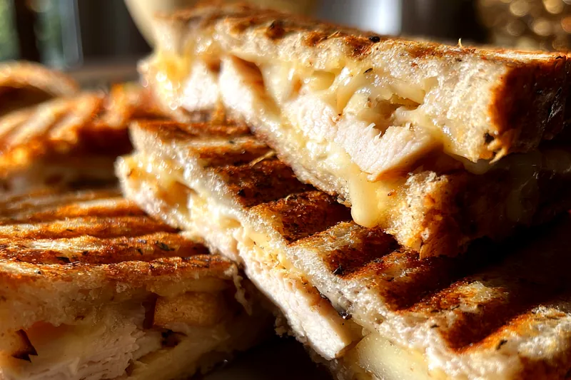 Cooking the Apple Cheddar Turkey Panini