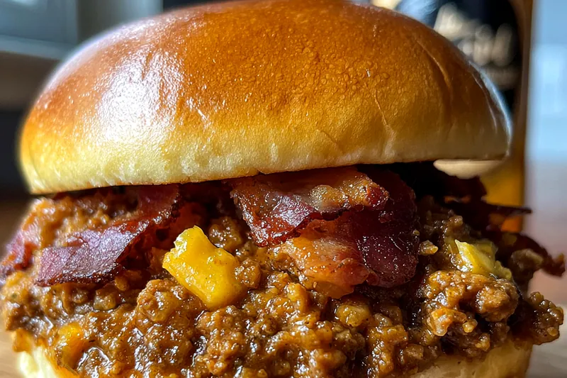 Cooking process for Bacon Cheese Sloppy Joes