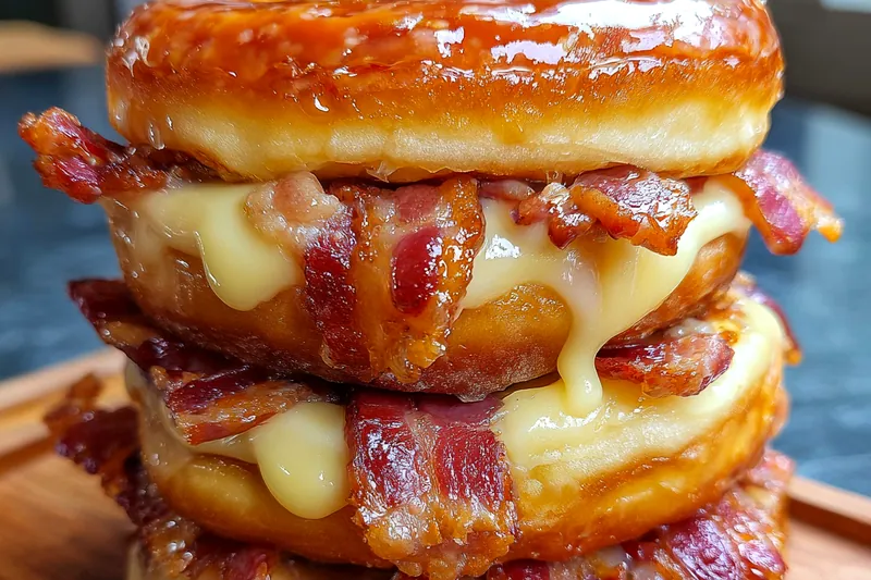 Fresh ingredients for Bacon Maple Glazed Donuts