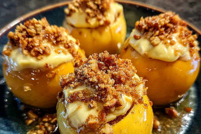 Cooking process for Baked Apples with Creamy Filling