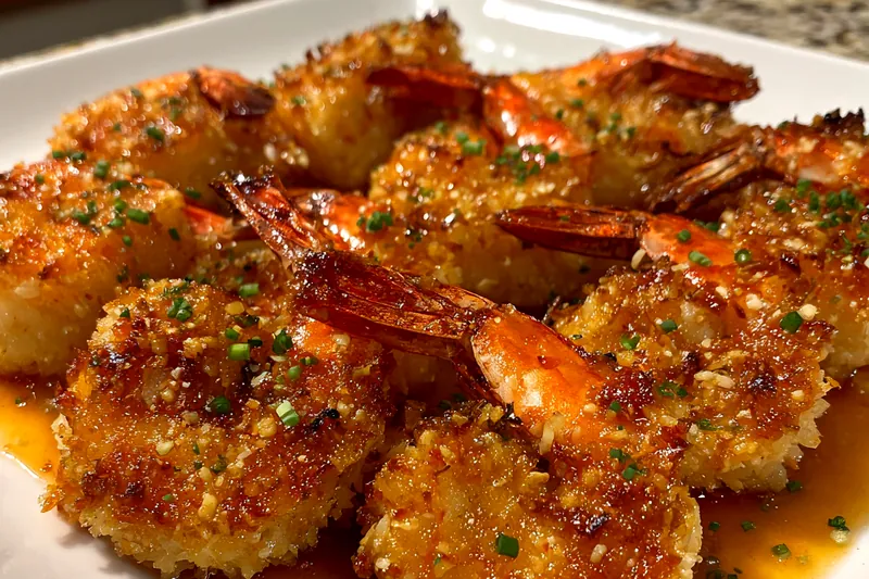 A vibrant display of ingredients for Crispy Coconut Shrimp Delight including shrimp, coconut, and spices.