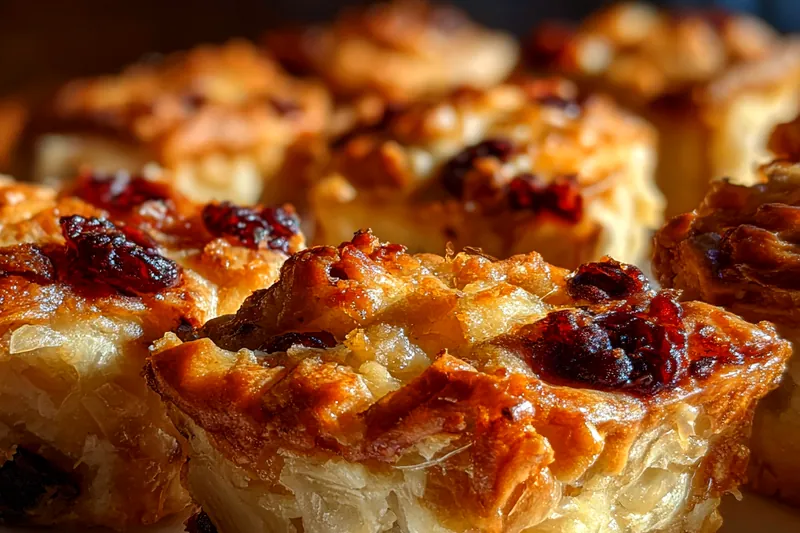 Baked Cranberry Brie Bites in the oven