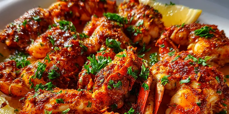 Delicious Baked Lobster Crab Delight served on a plate