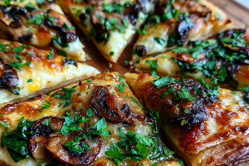 Cooking process for Baked Spinach Mushroom Quesadillas