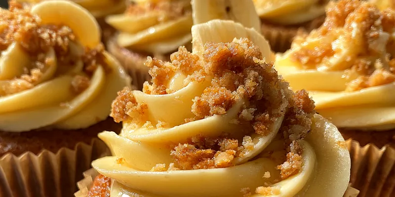 Delicious Banana Pudding Cupcakes Delight served on a plate