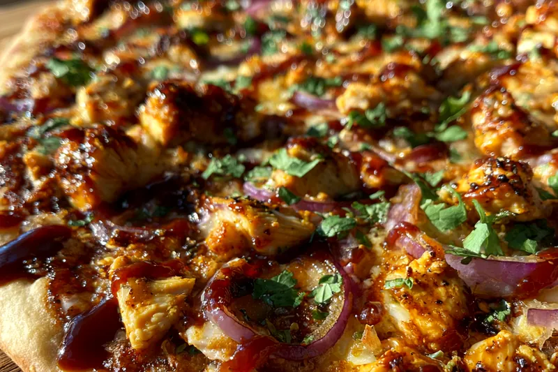Fresh ingredients for BBQ Chicken Pizza Delight