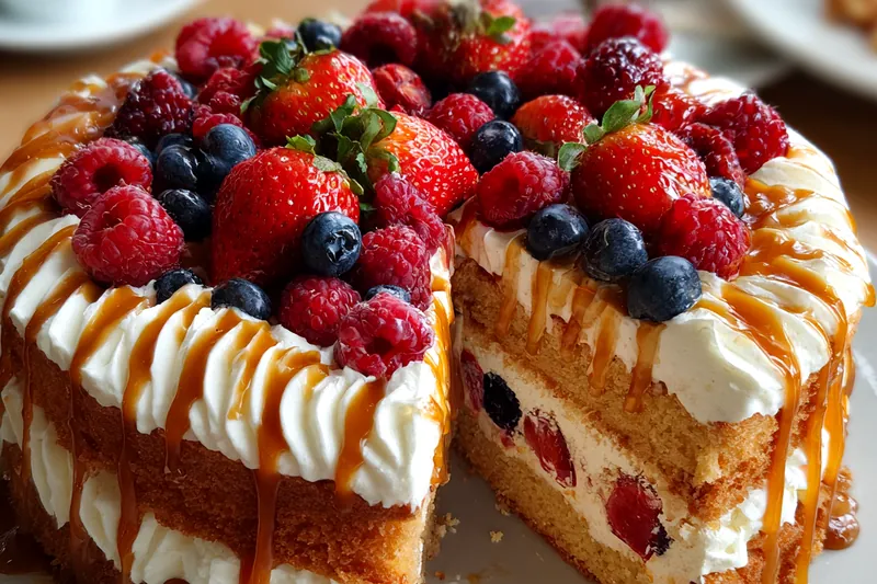 Fresh ingredients for Berry Cream Layered Delight