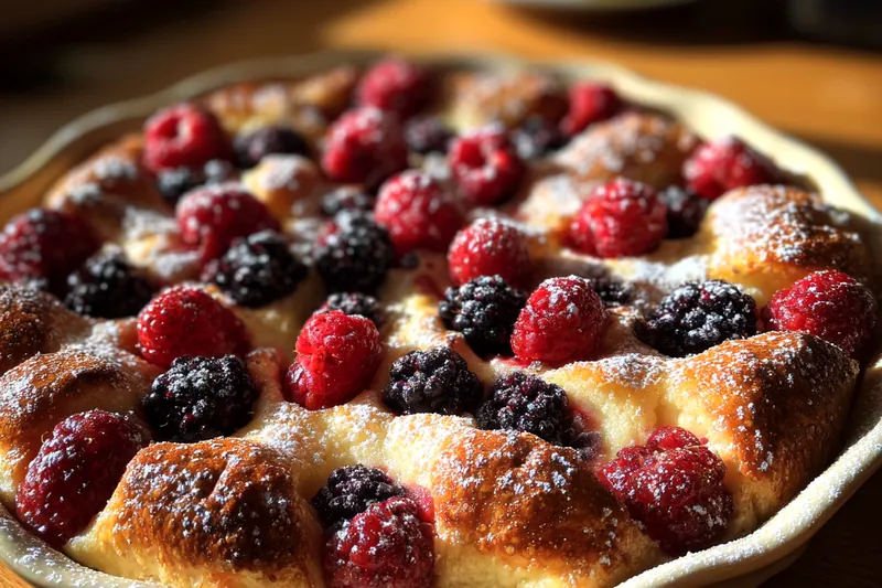 Fresh ingredients for Berry Croissant Bake