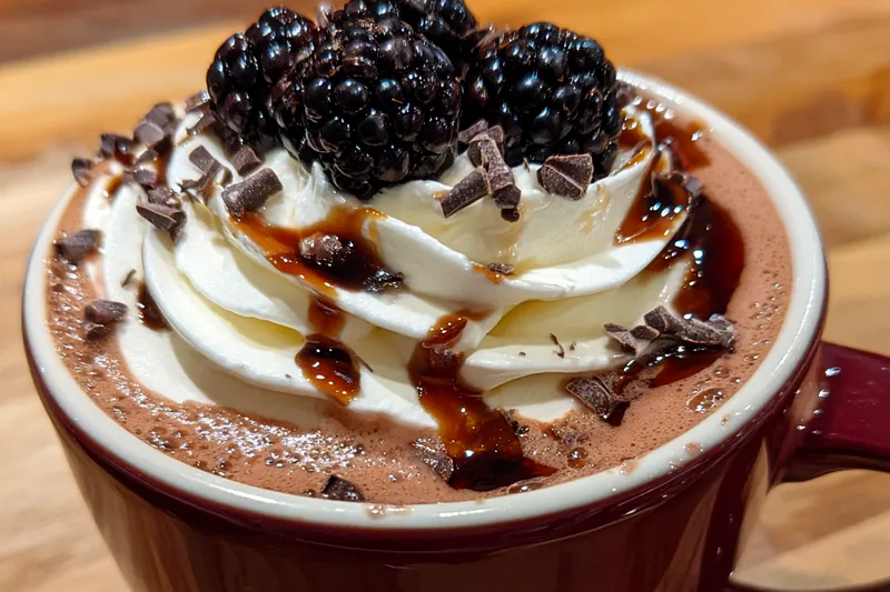 Cooking process for Blackberry Chocolate Delight