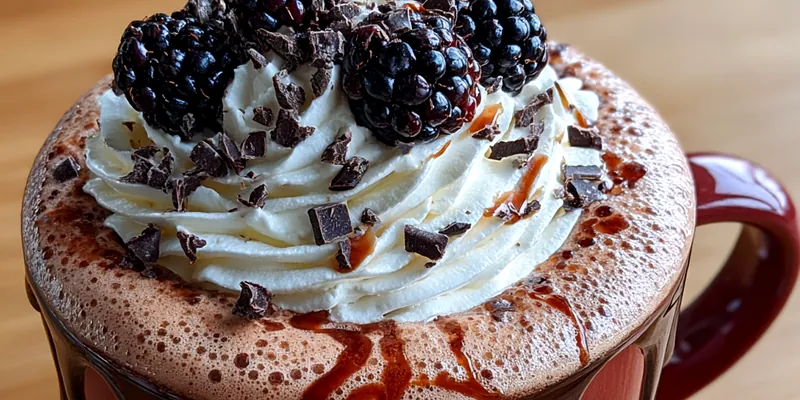 Delicious Blackberry Chocolate Delight served on a plate