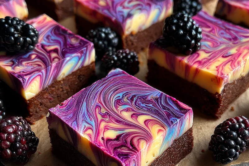 Cooking process for Blackberry Swirl Cheesecake Bars