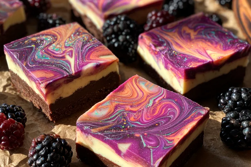 Fresh ingredients for Blackberry Swirl Cheesecake Bars