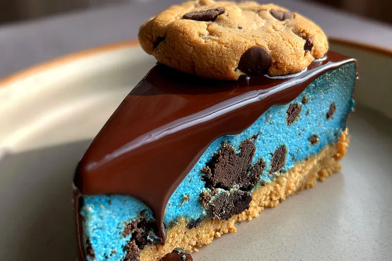 Cooking process for Blue Cookie Chocolate Cake