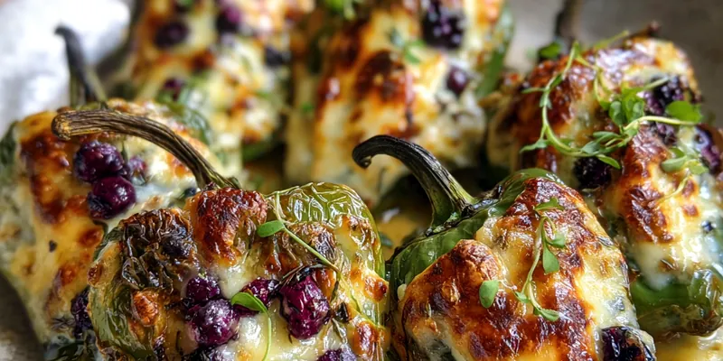 Blueberry Brie Stuffed Peppers