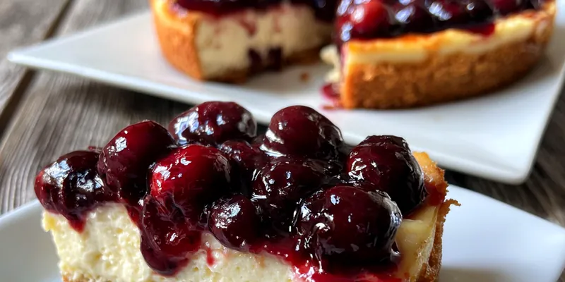 Delicious Blueberry Cheesecake Delight served on a plate