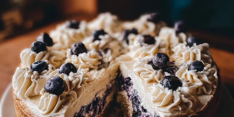 Delicious Blueberry Cheesecake Swirl Cookies on a plate