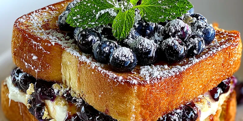Blueberry Cream Cheese Toast
