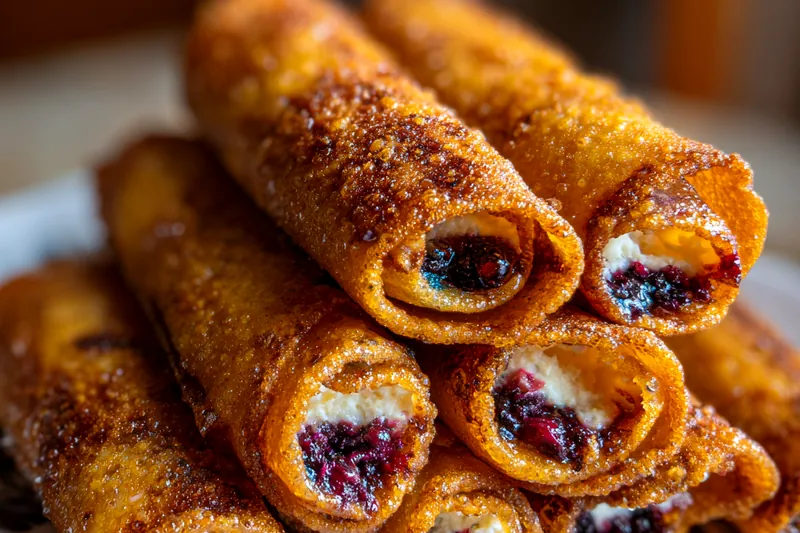 Cooking process for Blueberry Cream Rolls
