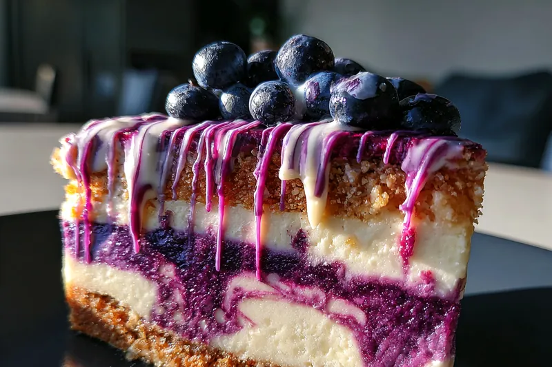 Cooking process for Blueberry White Chocolate Delight