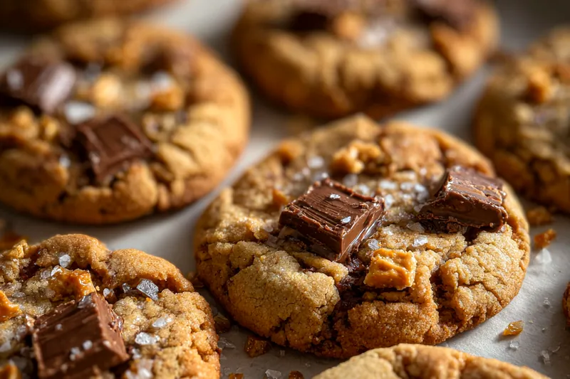 Fresh ingredients for Brown Butter Toffee Cookies