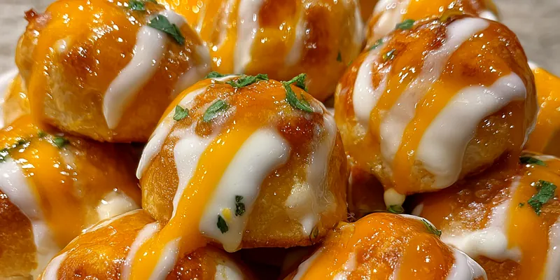 Delicious Buffalo Chicken Cheese Bombs served on a plate