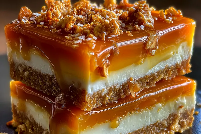 Cooking process for Butterfinger Caramel Crunch Bars