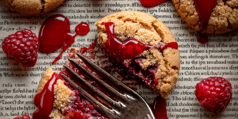 Delicious Buttery Raspberry Crumble Cookies