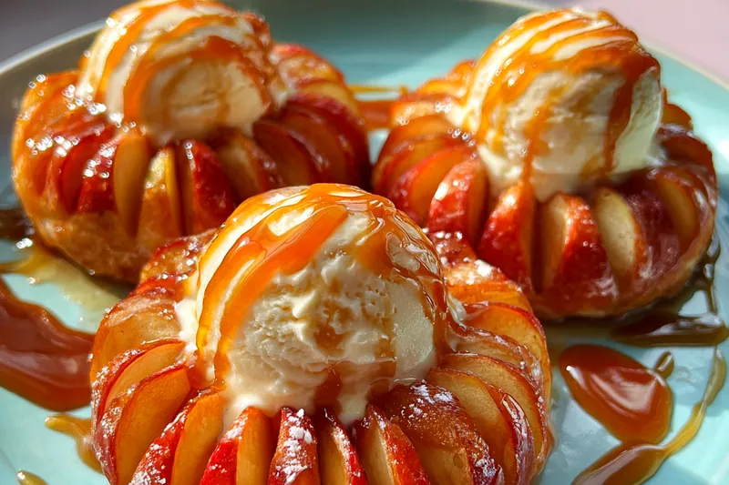 Fresh ingredients for Caramel Apple Blossoms Dessert