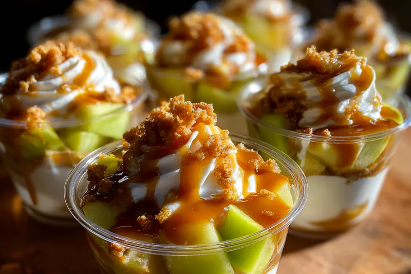 Fresh ingredients for Caramel Apple Parfaits