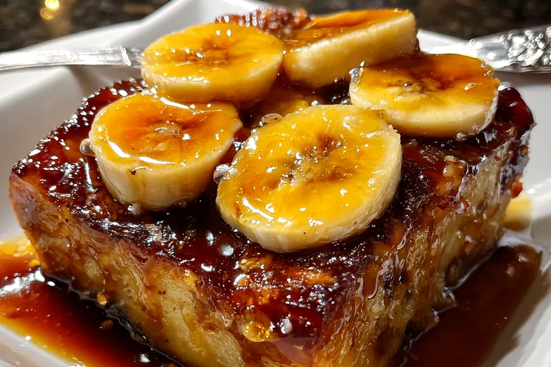 Fresh ingredients for Caramel Banana Bread Pudding