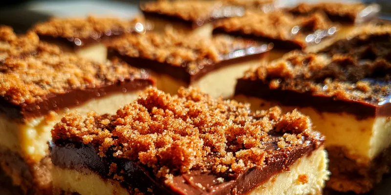 Delicious Caramel Chocolate Bars served on a plate