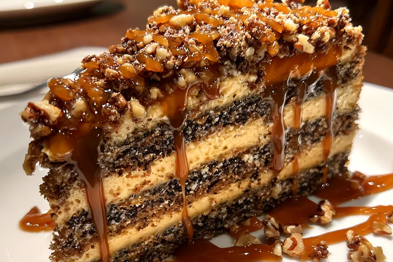 Fresh ingredients for Caramel Crunch Layer Cake