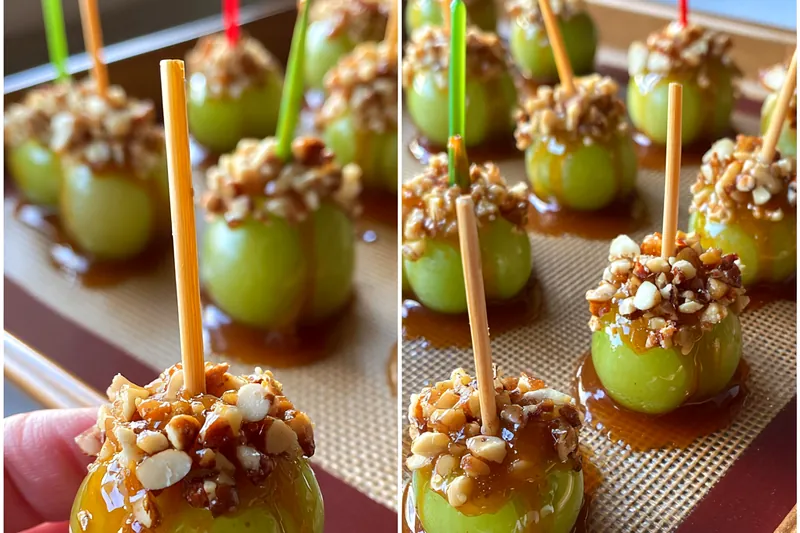 Fresh ingredients for Caramel Nut Grapes