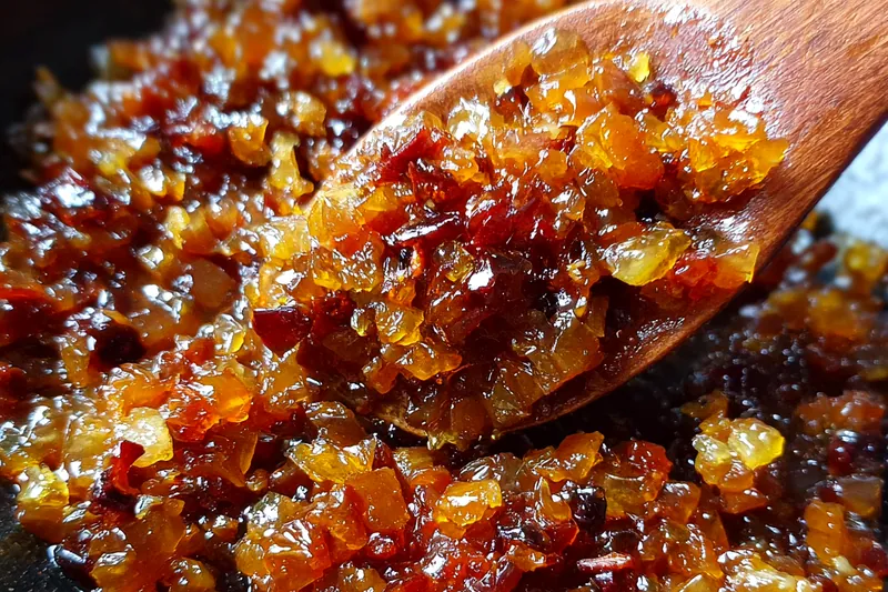 Cooking process for Caramelized Bacon Onion Jam