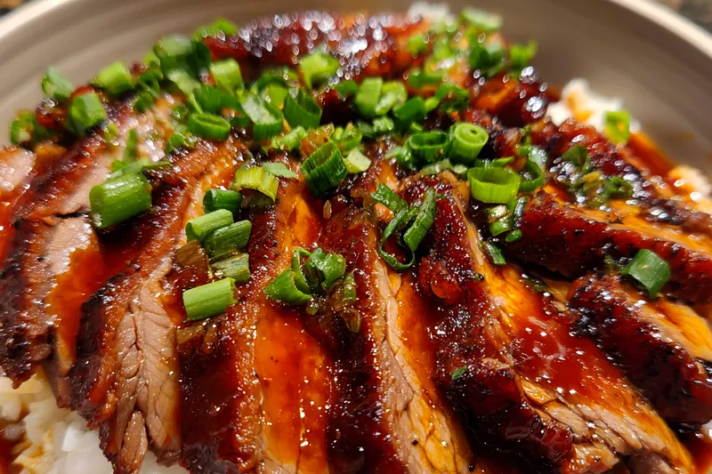 Fresh ingredients for Caramelized Chicken Rice Bowl