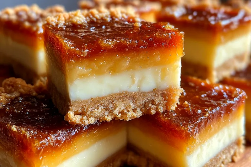 Cooking process for Caramelized Custard Cookie Bars