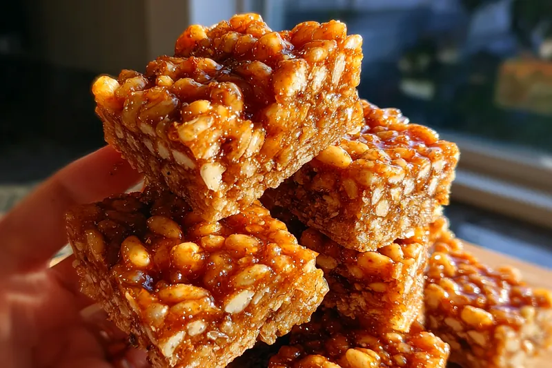 Cooking process for Caramelized Rice Squares