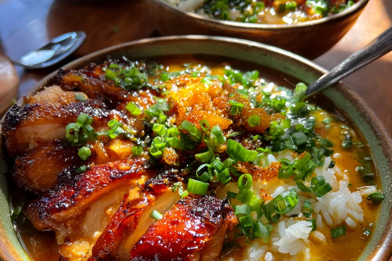 Fresh ingredients for Caramelized Soy Chicken Broth