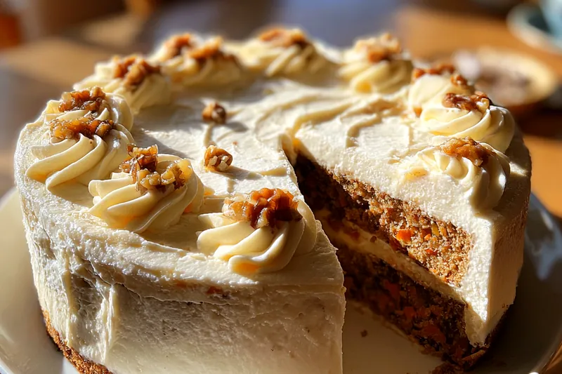 Fresh ingredients for Carrot Cake Cream Cheesecake