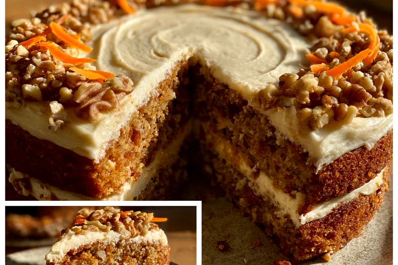 Fresh ingredients for Carrot Nut Cream Cake