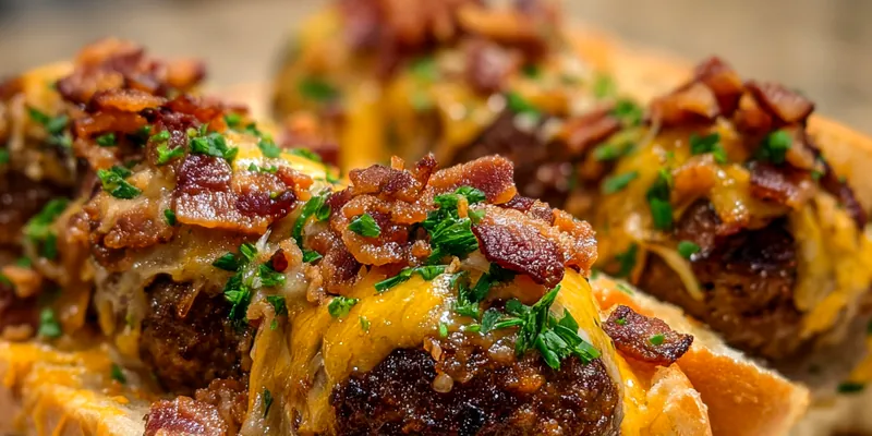 Cheesy Bacon Meatball Sub