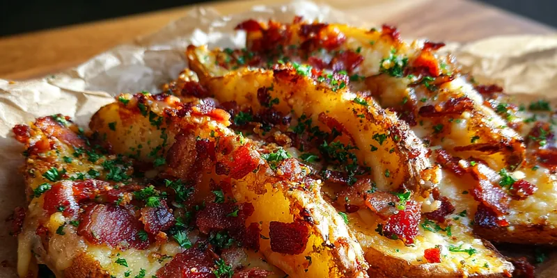 Cheesy Bacon Potato Wedges