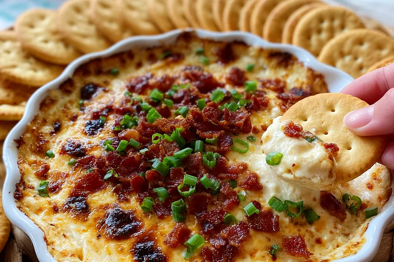 Fresh ingredients for Cheesy Bacon Scallion Dip