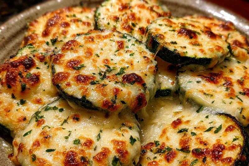 Cooking process for Cheesy Baked Zucchini Slices