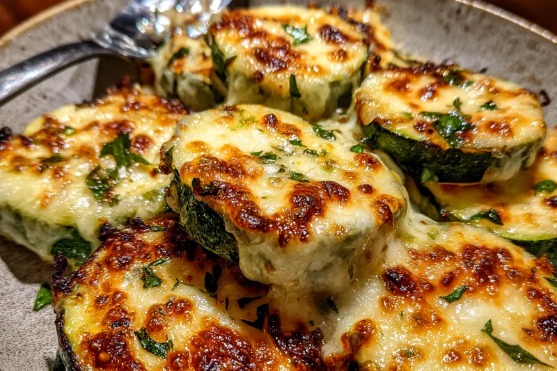 Fresh ingredients for Cheesy Baked Zucchini Slices