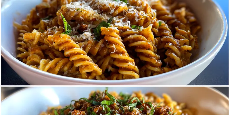 Delicious Cheesy Beef Tortellini Delight served on a plate