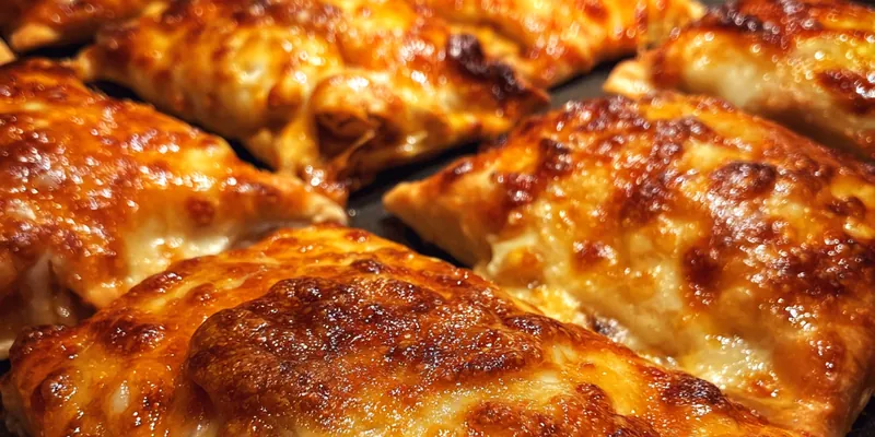 Delicious Cheesy Buffalo Chicken Pockets served on a plate