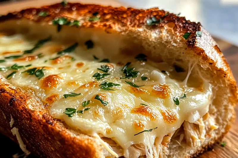 A vibrant setup of fresh ingredients for Savory Garlic Chicken Sandwich including chicken, garlic, and vegetables.
