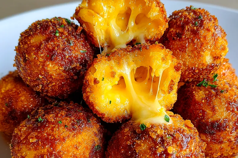 Cooking process for Cheesy Fried Macaroni Balls