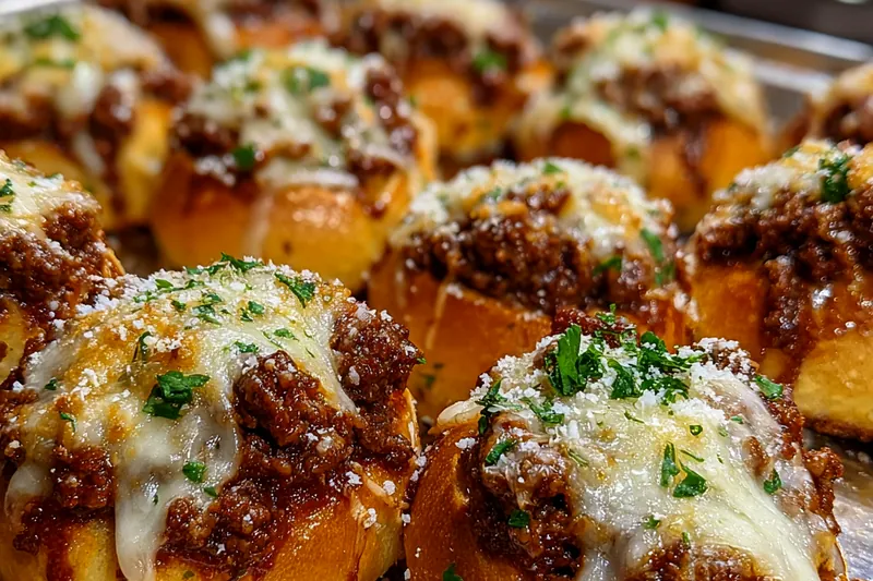 Cooking process for Cheesy Garlic Beef Buns